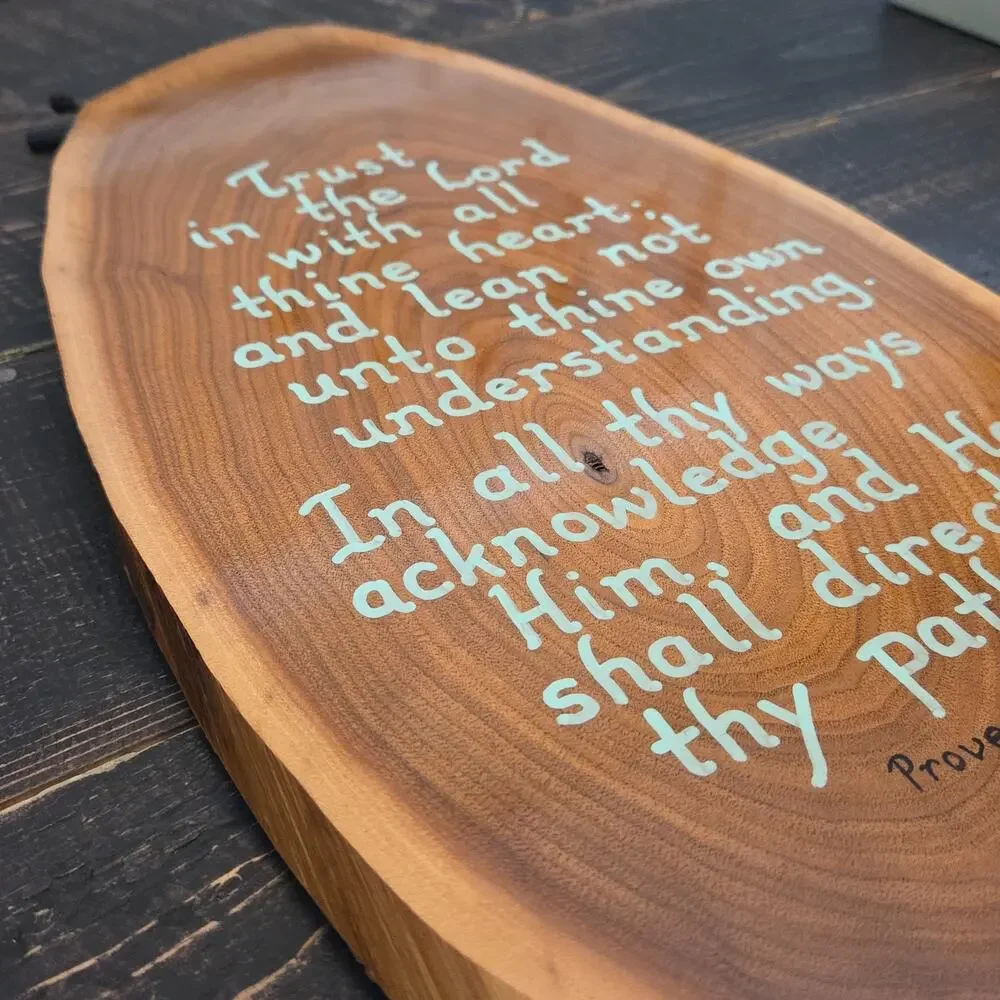 Wooden Plaque Bible Verse Proverbs Trust in the Lord With All Thine Heart